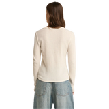 Z Supply 02. WOMENS APPAREL - WOMENS LS SHIRTS - WOMENS LS CASUAL Women's Arlet Thermal Long Sleeve Top WHT WHITE