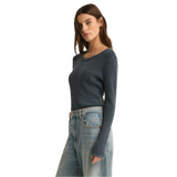 Z Supply 02. WOMENS APPAREL - WOMENS LS SHIRTS - WOMENS LS CASUAL Women's Arlet Thermal Long Sleeve Top ECP ECLIPSE