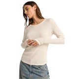 Z Supply 02. WOMENS APPAREL - WOMENS LS SHIRTS - WOMENS LS CASUAL Women's Arlet Thermal Long Sleeve Top WHT WHITE