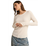 Z Supply 02. WOMENS APPAREL - WOMENS LS SHIRTS - WOMENS LS CASUAL Women's Arlet Thermal Top WHT WHITE