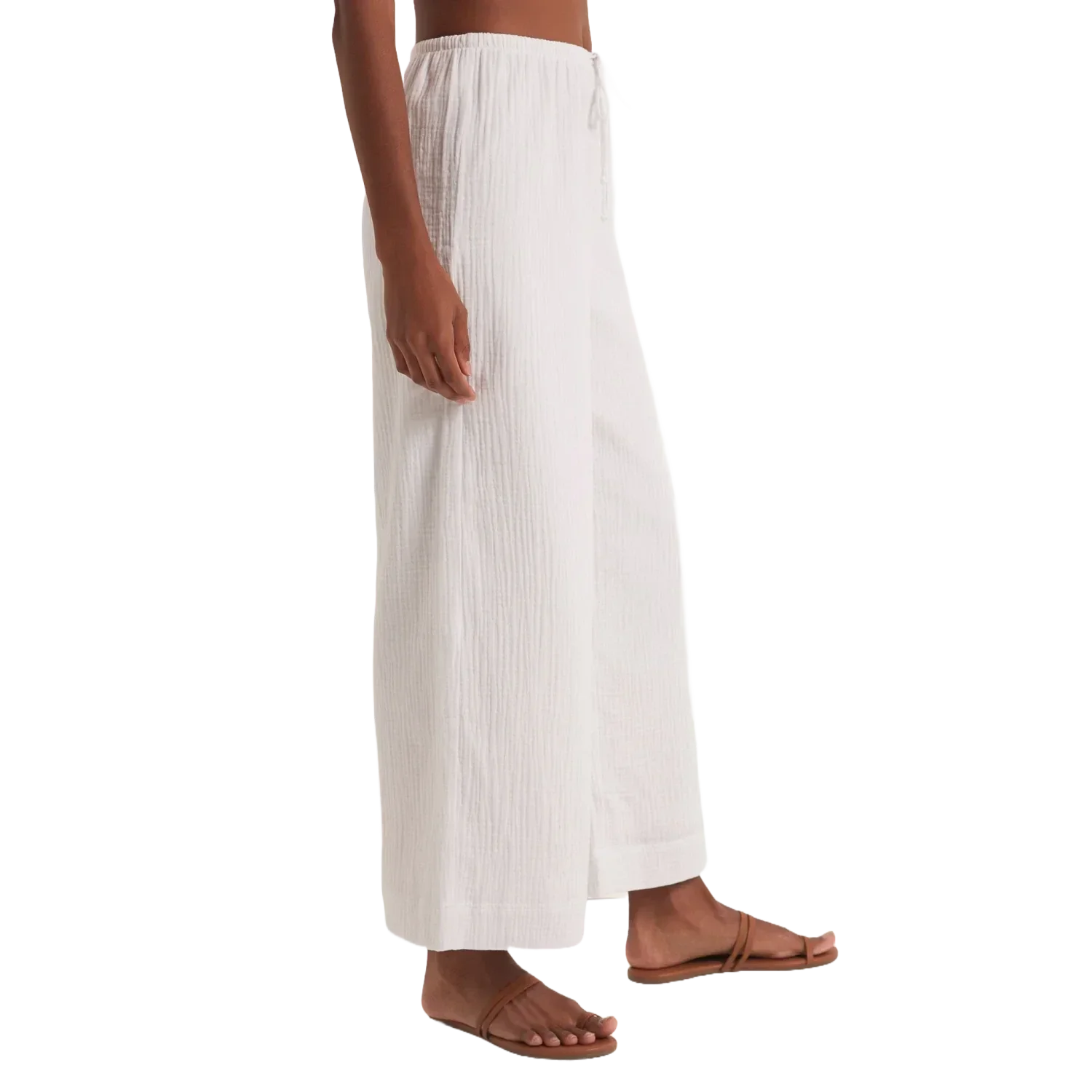 Z Supply 02. WOMENS APPAREL - WOMENS PANTS - WOMENS PANTS CASUAL Women's Barbados Gauze Pant WHT WHITE