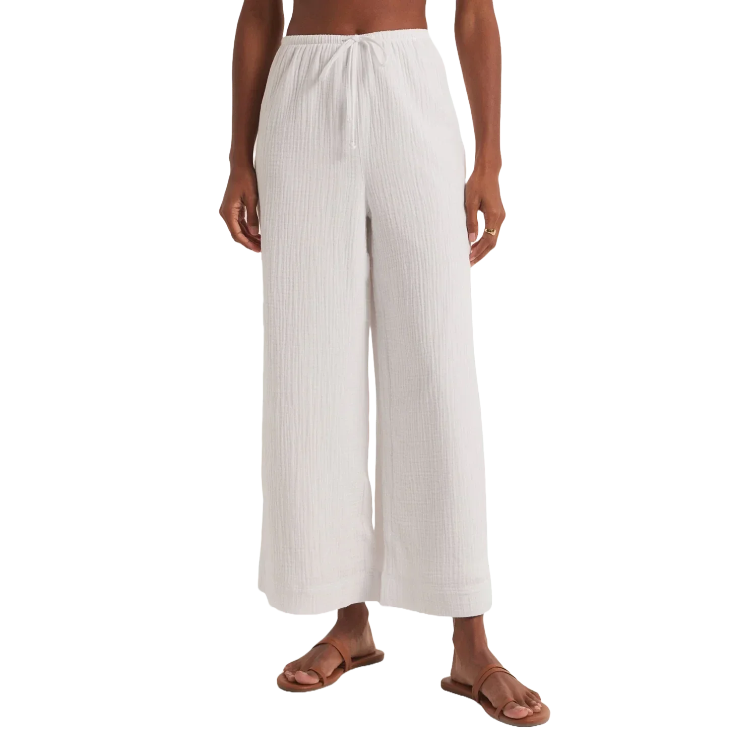 Z Supply 02. WOMENS APPAREL - WOMENS PANTS - WOMENS PANTS CASUAL Women's Barbados Gauze Pant WHT WHITE