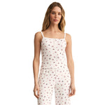 Z Supply 02. WOMENS APPAREL - WOMENS SS SHIRTS - WOMENS SS LOUNGE Women's Cameron Holly Pointelle Cami WHT WHITE