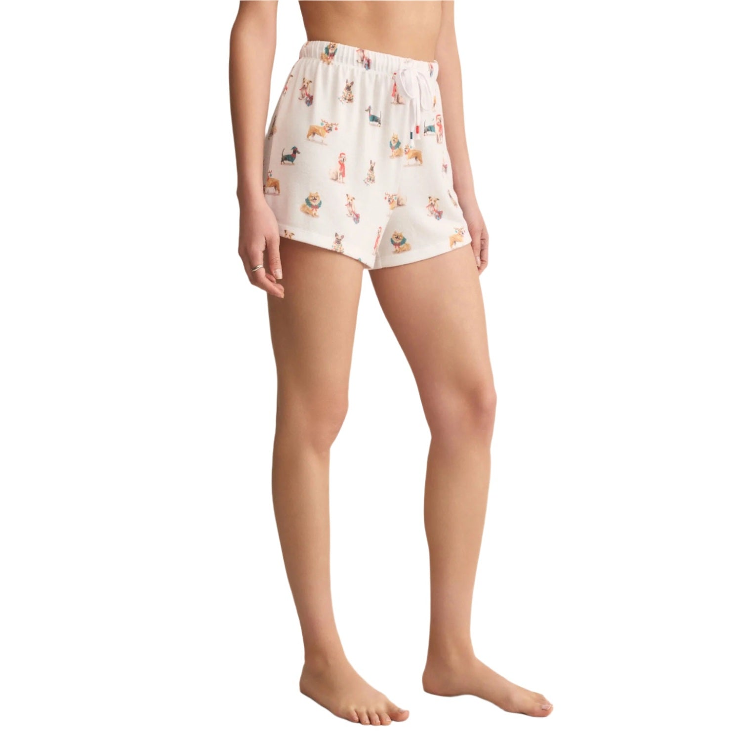 Z Supply 02. WOMENS APPAREL - WOMENS SHORTS - WOMENS SHORTS LOUNGE Women's Classic Pup Short WHT WHITE