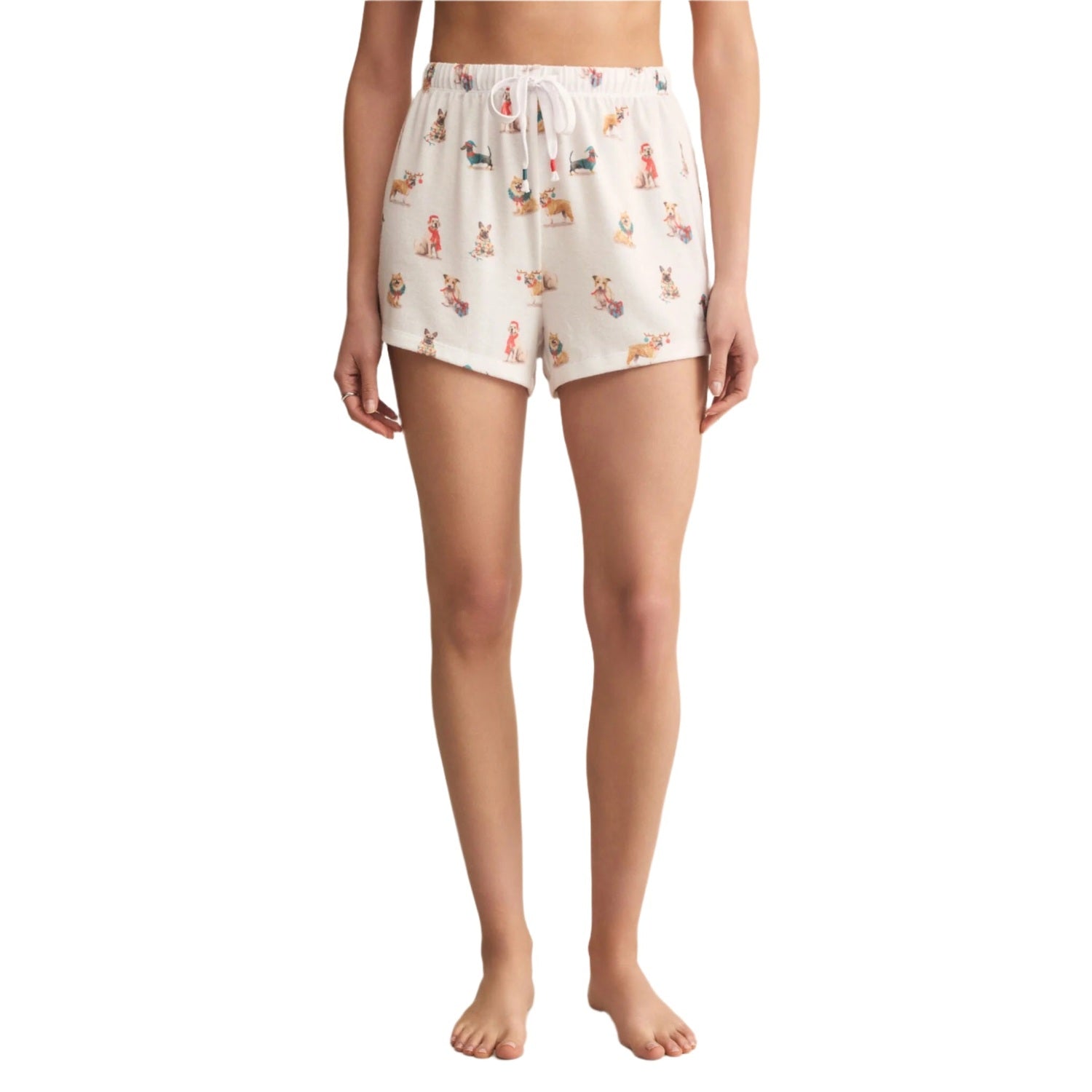 Z Supply 02. WOMENS APPAREL - WOMENS SHORTS - WOMENS SHORTS LOUNGE Women's Classic Pup Short WHT WHITE