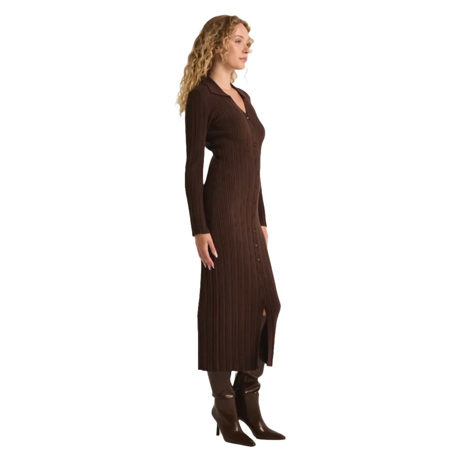 Z Supply 02. WOMENS APPAREL - WOMENS DRESS|SKIRT - WOMENS DRESS CASUAL Women's Danity Sweater Dress CFB COFFEE BEAN