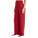 Z Supply 02. WOMENS APPAREL - WOMENS PANTS - WOMENS PANTS LOUNGE Women's Dawn Smocked Rib Pant HAU HAUTE RED