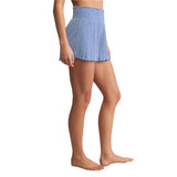 Z Supply 02. WOMENS APPAREL - WOMENS SHORTS - WOMENS SHORTS LOUNGE Women's Dawn Smocked Rib Short RVI RIVIERA