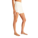 Z Supply 02. WOMENS APPAREL - WOMENS SHORTS - WOMENS SHORTS LOUNGE Women's Dawn Smocked Rib Short WSL WHITE SHELL