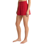 Z Supply 02. WOMENS APPAREL - WOMENS SHORTS - WOMENS SHORTS LOUNGE Women's Dawn Smocked Rib Short HAU HAUTE RED