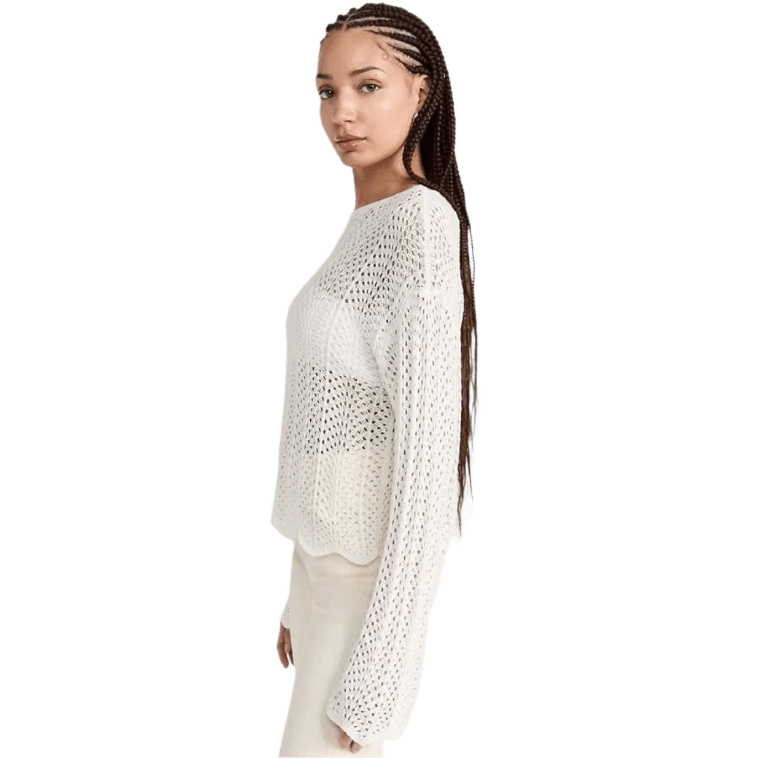 Z Supply 02. WOMENS APPAREL - WOMENS LS SHIRTS - WOMENS LS CASUAL Women's Donovan Crochet Top SSN SANDSTONE