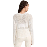 Z Supply 02. WOMENS APPAREL - WOMENS LS SHIRTS - WOMENS LS CASUAL Women's Donovan Crochet Top SSN SANDSTONE