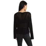 Z Supply 02. WOMENS APPAREL - WOMENS LS SHIRTS - WOMENS LS CASUAL Women's Donovan Crochet Top BLK BLACK