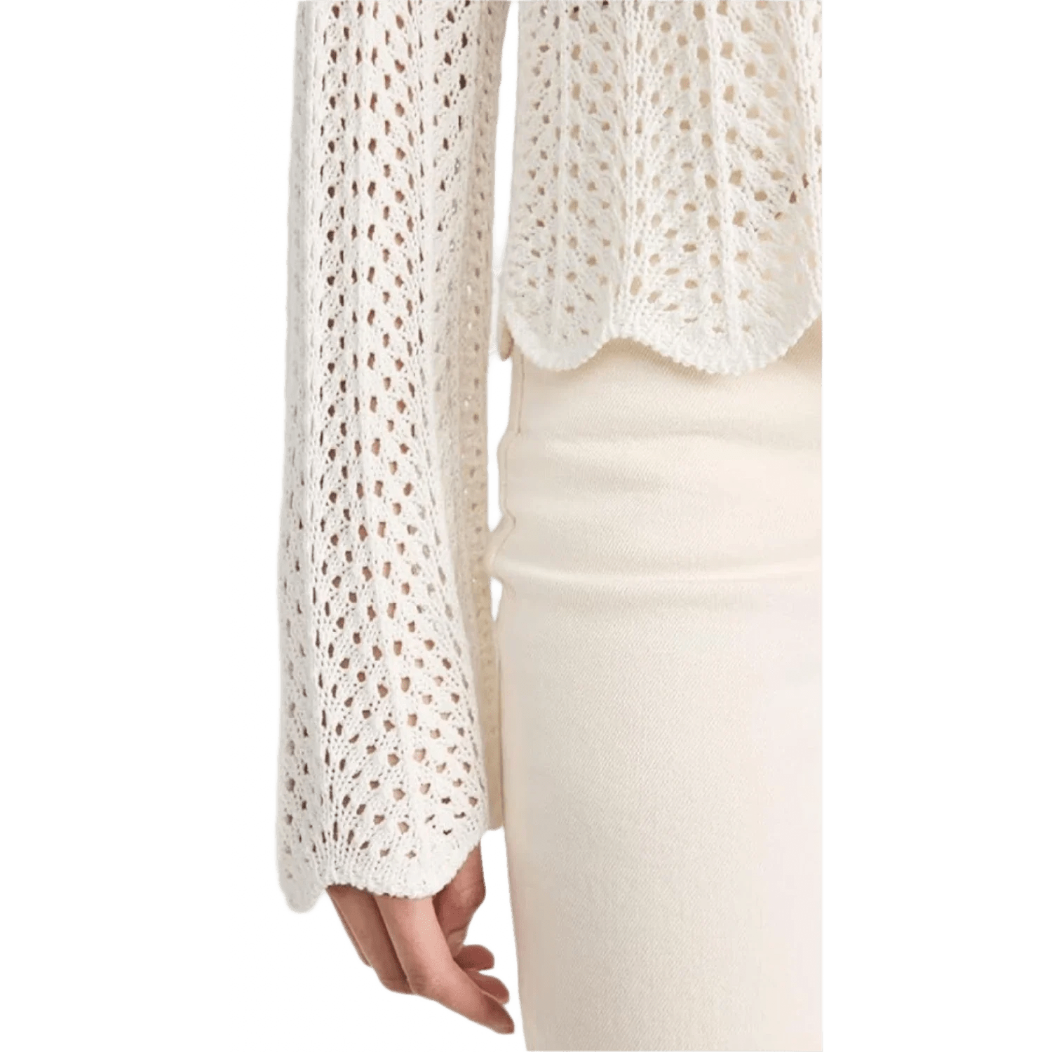 Z Supply 02. WOMENS APPAREL - WOMENS LS SHIRTS - WOMENS LS CASUAL Women's Donovan Crochet Top SSN SANDSTONE