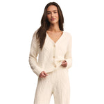 Z Supply 02. WOMENS APPAREL - WOMENS LS SHIRTS - WOMENS LS LOUNGE Women's Elsa Cable Cardigan VAC VANILLA ICE