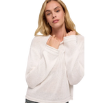 Z Supply 02. WOMENS APPAREL - WOMENS HOODIES|SWEATERS - WOMENS PO SWEATERS Women's Emerson Sweater WHT WHITE