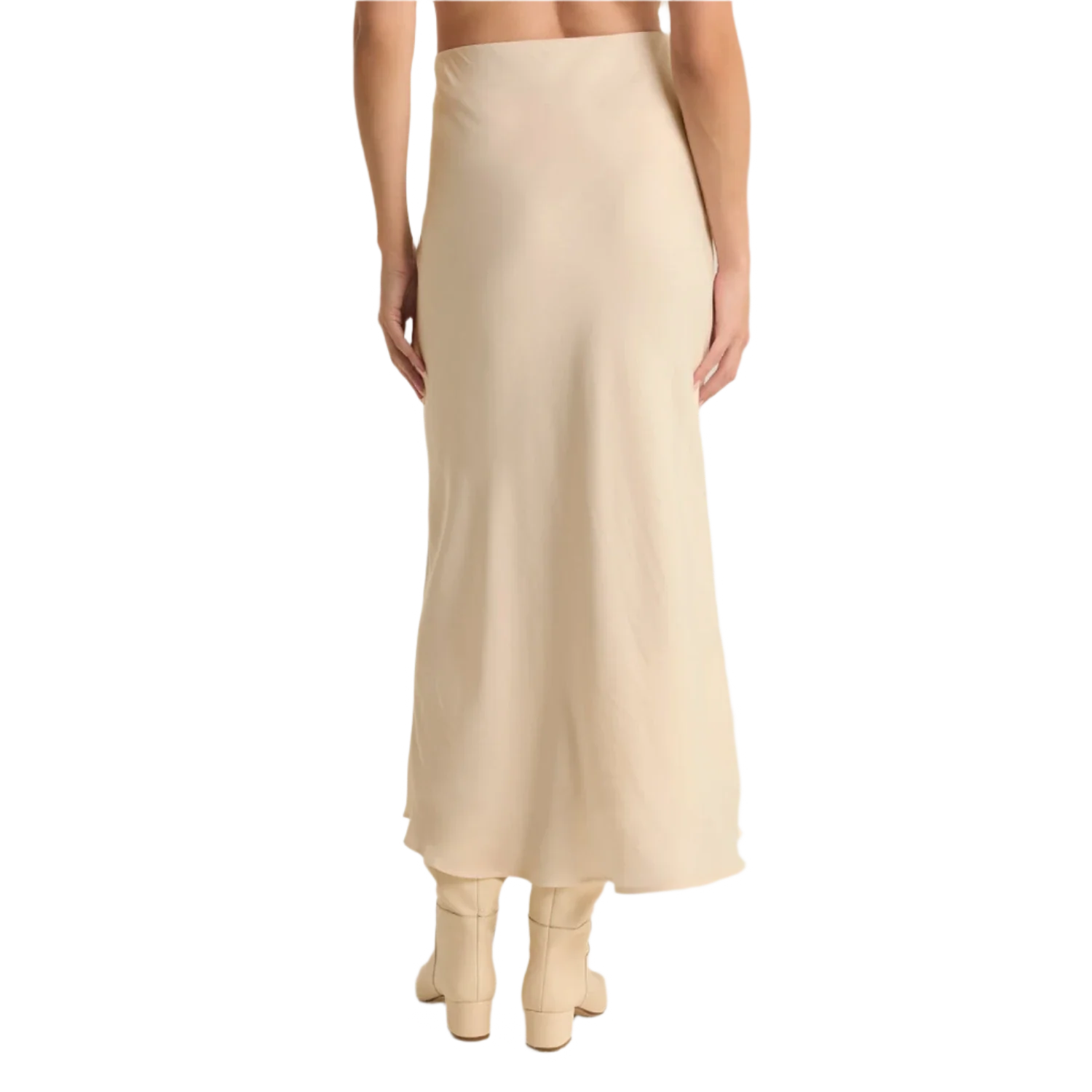 Z Supply 02. WOMENS APPAREL - WOMENS DRESS|SKIRT - WOMENS SKIRT CASUAL Women's Europa Luxe Sheen Midi Skirt SSA SEA SALT