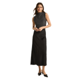 Z Supply 02. WOMENS APPAREL - WOMENS DRESS|SKIRT - WOMENS SKIRT CASUAL Women's Europa Luxe Sheen Midi Skirt BLK BLACK