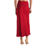 Z Supply 02. WOMENS APPAREL - WOMENS DRESS|SKIRT - WOMENS SKIRT CASUAL Women's Europa Luxe Sheen Midi Skirt HAU HAUTE RED