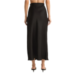 Z Supply 02. WOMENS APPAREL - WOMENS DRESS|SKIRT - WOMENS SKIRT CASUAL Women's Europa Luxe Sheen Midi Skirt BLK BLACK