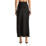 Z Supply 02. WOMENS APPAREL - WOMENS DRESS|SKIRT - WOMENS SKIRT CASUAL Women's Europa Luxe Sheen Midi Skirt BLK BLACK