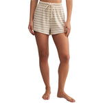 Z Supply 02. WOMENS APPAREL - WOMENS SHORTS - WOMENS SHORTS LOUNGE Women's Evergreen Stripe Short HUN HUNTER GREEN