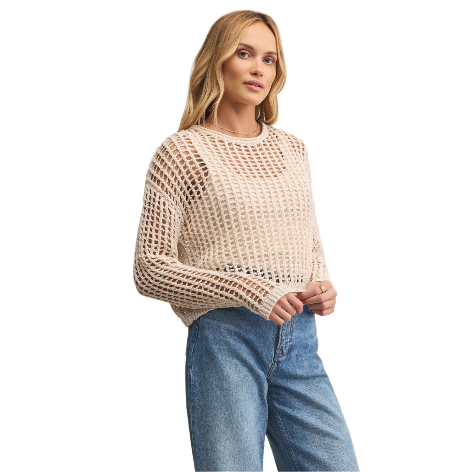 Z Supply 02. WOMENS APPAREL - WOMENS HOODIES|SWEATERS - WOMENS PO SWEATERS Women's Felix Sweater CYL CRYSTAL