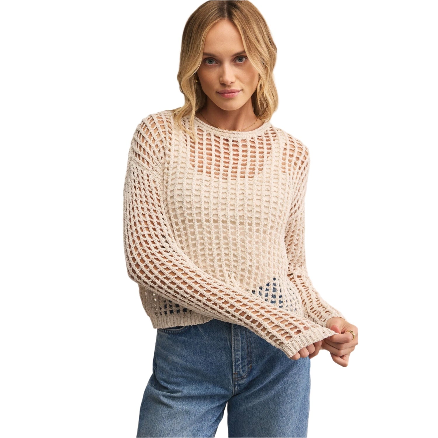 Z Supply 02. WOMENS APPAREL - WOMENS HOODIES|SWEATERS - WOMENS PO SWEATERS Women's Felix Sweater CYL CRYSTAL