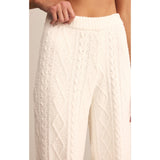 Z Supply 02. WOMENS APPAREL - WOMENS PANTS - WOMENS PANTS LOUNGE Women's Gemma Cable Pant VAC VANILLA ICE