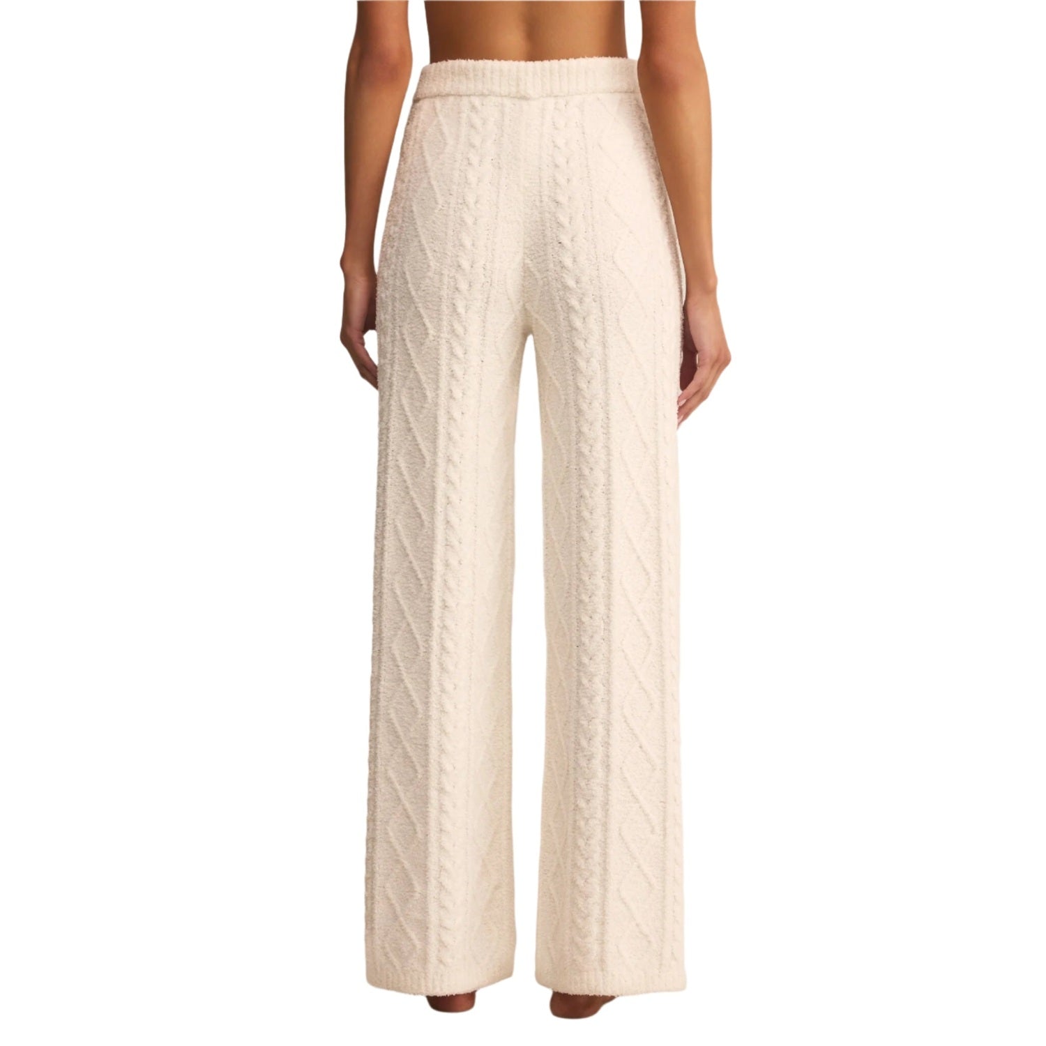 Z Supply 02. WOMENS APPAREL - WOMENS PANTS - WOMENS PANTS LOUNGE Women's Gemma Cable Pant VAC VANILLA ICE