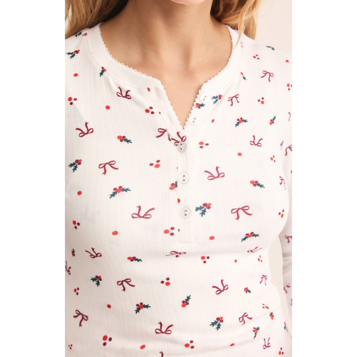 Women’s Holly Long Sleeve Pointelle Top Z Supply