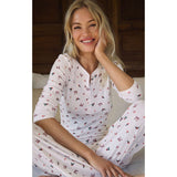 Z Supply 02. WOMENS APPAREL - WOMENS LS SHIRTS - WOMENS LS LOUNGE Women's Holly Long Sleeve Pointelle Top WHT WHITE