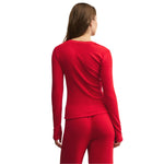 Z Supply 02. WOMENS APPAREL - WOMENS LS SHIRTS - WOMENS LS LOUNGE Women's Holly Pointelle Long Sleeve Top FVR FESTIVE RED