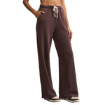 Z Supply 02. WOMENS APPAREL - WOMENS PANTS - WOMENS PANTS CASUAL Women's Hunter Knit Pant CLC CHOCOLATE CHERRY