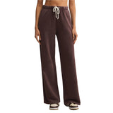 Z Supply 02. WOMENS APPAREL - WOMENS PANTS - WOMENS PANTS CASUAL Women's Hunter Knit Pant CLC CHOCOLATE CHERRY