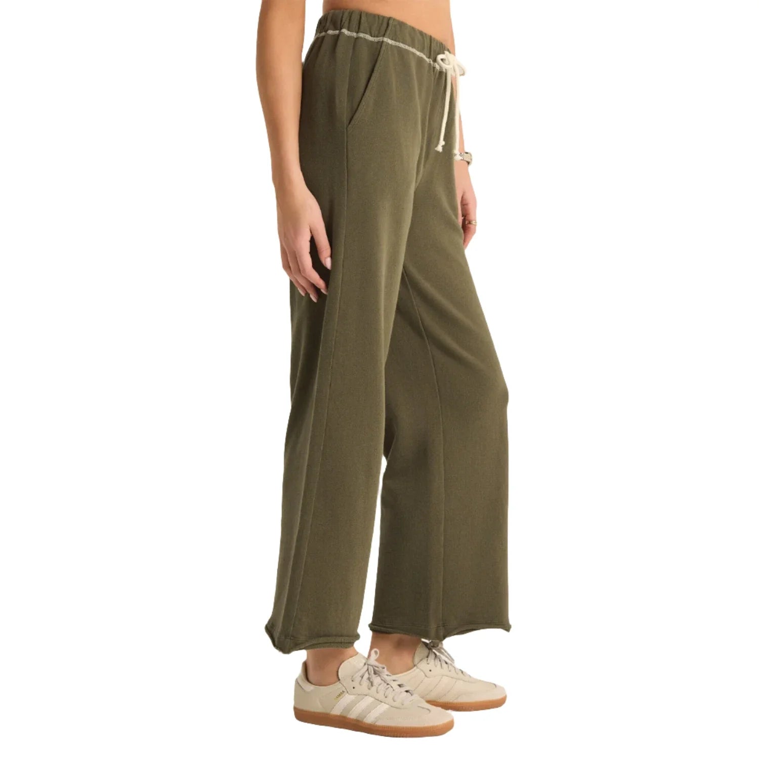 Z Supply 02. WOMENS APPAREL - WOMENS PANTS - WOMENS PANTS CASUAL Women's Huntington French Terry Pant GPL GRAPE LEAF