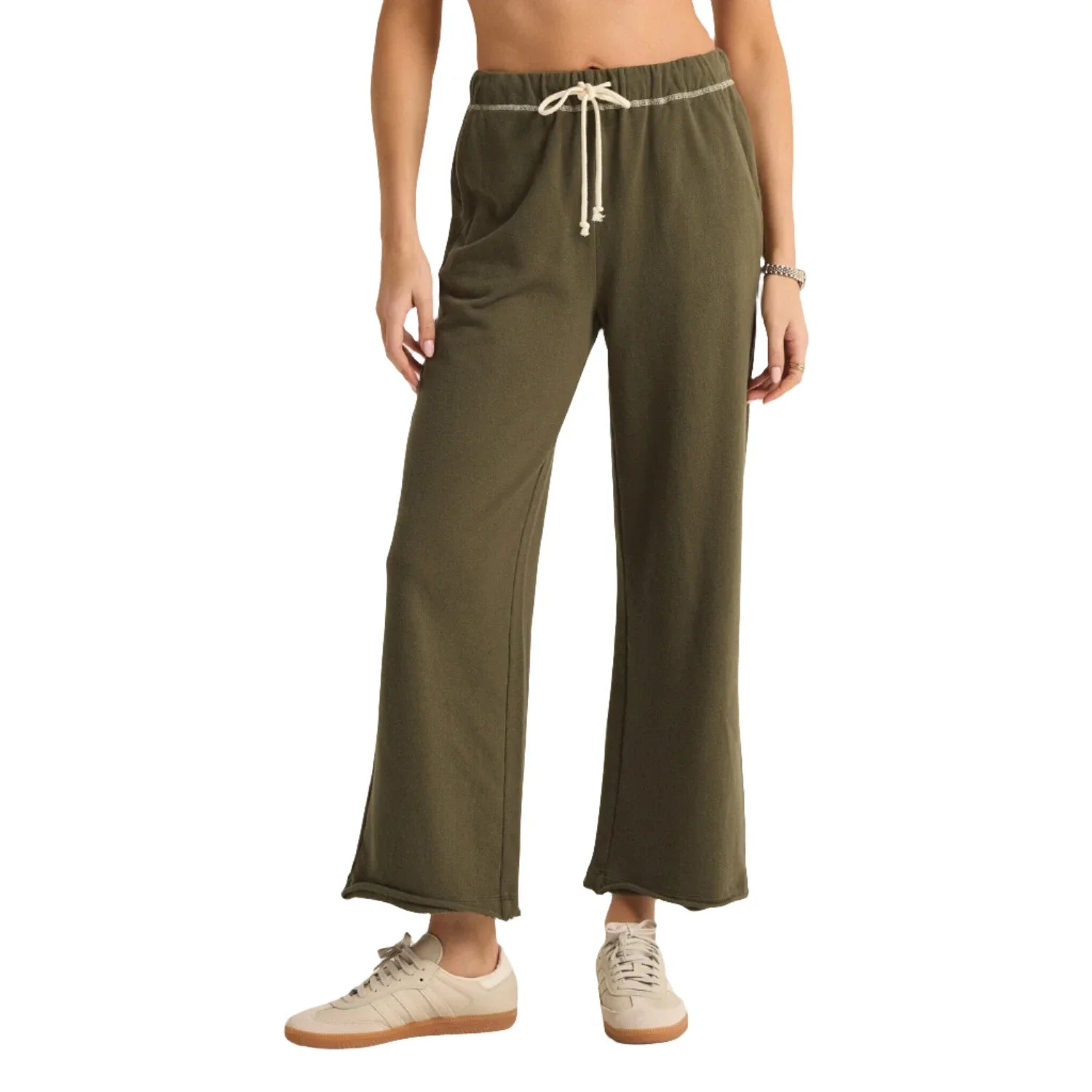 Z Supply 02. WOMENS APPAREL - WOMENS PANTS - WOMENS PANTS CASUAL Women's Huntington French Terry Pant GPL GRAPE LEAF