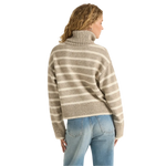 Z Supply 02. WOMENS APPAREL - WOMENS HOODIES|SWEATERS - WOMENS PO SWEATERS Women's Josephine Stripe Sweater HTP HEATHER TAUPE