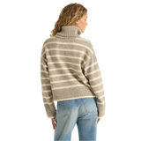 Z Supply 02. WOMENS APPAREL - WOMENS HOODIES|SWEATERS - WOMENS PO SWEATERS Women's Josephine Stripe Sweater HTP HEATHER TAUPE