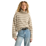 Z Supply 02. WOMENS APPAREL - WOMENS HOODIES|SWEATERS - WOMENS PO SWEATERS Women's Josephine Stripe Sweater HTP HEATHER TAUPE