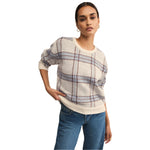 Z Supply 02. WOMENS APPAREL - WOMENS HOODIES|SWEATERS - WOMENS PO SWEATERS Women's Junction Plaid Sweater NAT NATURAL