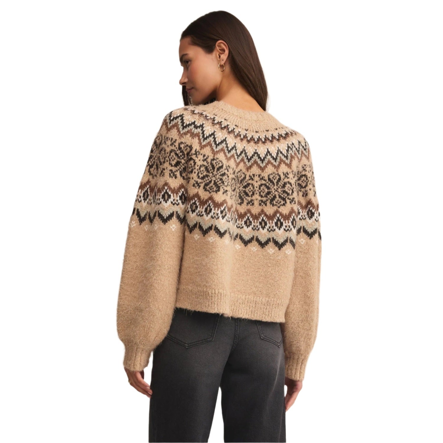 Z Supply 02. WOMENS APPAREL - WOMENS HOODIES|SWEATERS - WOMENS PO SWEATERS Women's Kenaby Fair Isle Sweater OTH OATMEAL HEATHER