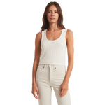 Z Supply 02. WOMENS APPAREL - WOMENS SS SHIRTS - WOMENS TANK CASUAL Women's Koa Sweater Tank WHT WHITE