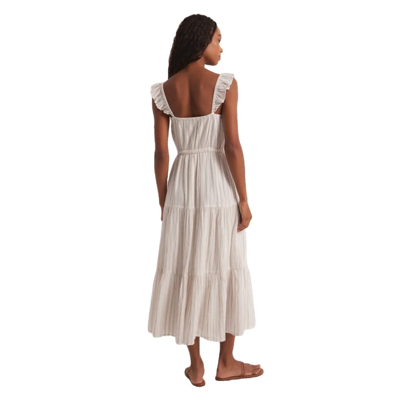Z Supply 09. W. SPORTSWEAR - W. DRESS-SKIRT Women's La Brisa Dobby Stripe Dress SSN SANDSTONE