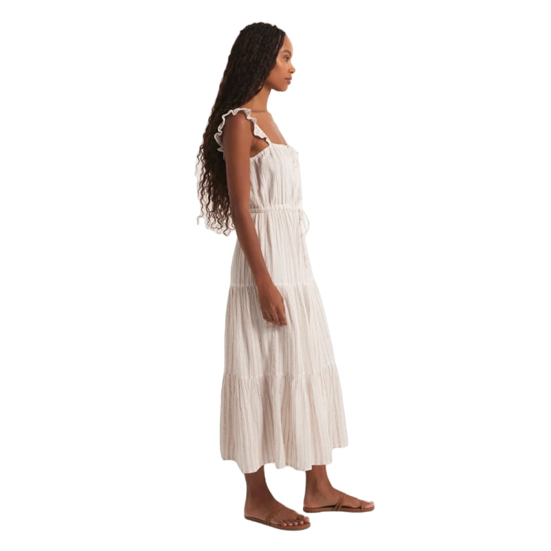Z Supply 02. WOMENS APPAREL - WOMENS DRESS|SKIRT - WOMENS DRESS CASUAL Women's La Brisa Dobby Stripe Dress SSN SANDSTONE