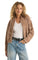 Z Supply 02. WOMENS APPAREL - WOMENS JACKETS - WOMENS JACKETS CASUAL Women's Lex Plaid Bomber Jacket HTP HEATHER TAUPE