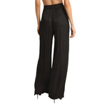 Z Supply 02. WOMENS APPAREL - WOMENS PANTS - WOMENS PANTS CASUAL Women's Lisse Wide Leg Pant BLK BLACK