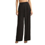 Z Supply 02. WOMENS APPAREL - WOMENS PANTS - WOMENS PANTS CASUAL Women's Lisse Wide Leg Pant BLK BLACK