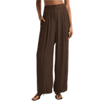 Z Supply 02. WOMENS APPAREL - WOMENS PANTS - WOMENS PANTS CASUAL Women's Lisse Wide Leg Pant DAC DARK CHOCOLATE