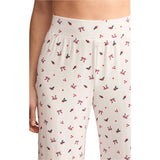 Z Supply 02. WOMENS APPAREL - WOMENS PANTS - WOMENS PANTS LOUNGE Women's Luxe Holly Pointelle Pant WHT WHITE